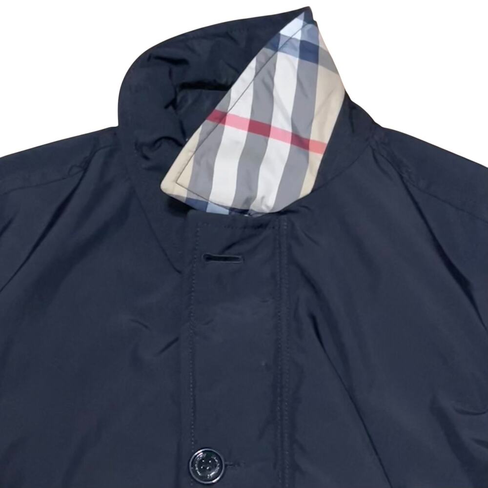 Burberry Men's Jacket Medium Black Zip Button Quilted Lining M Coat Quiet Luxury - Picture 9 of 16